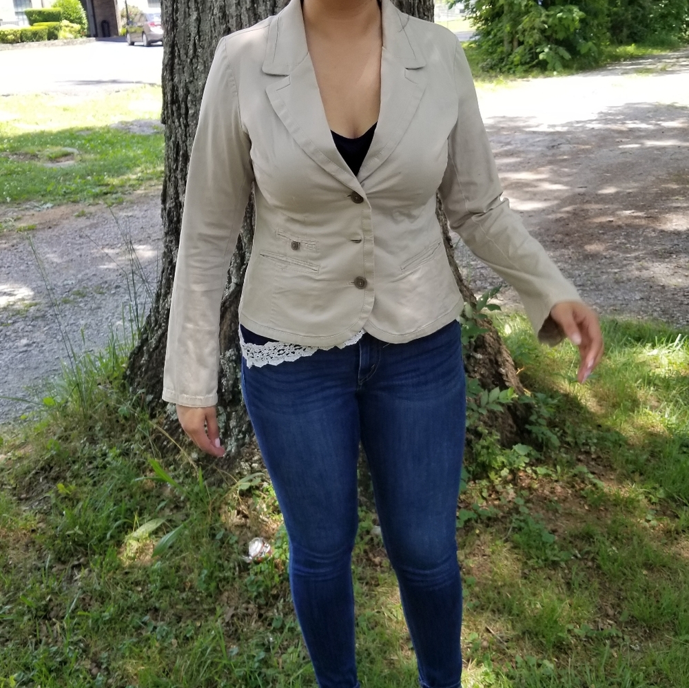 Khaki blazer by sonoma